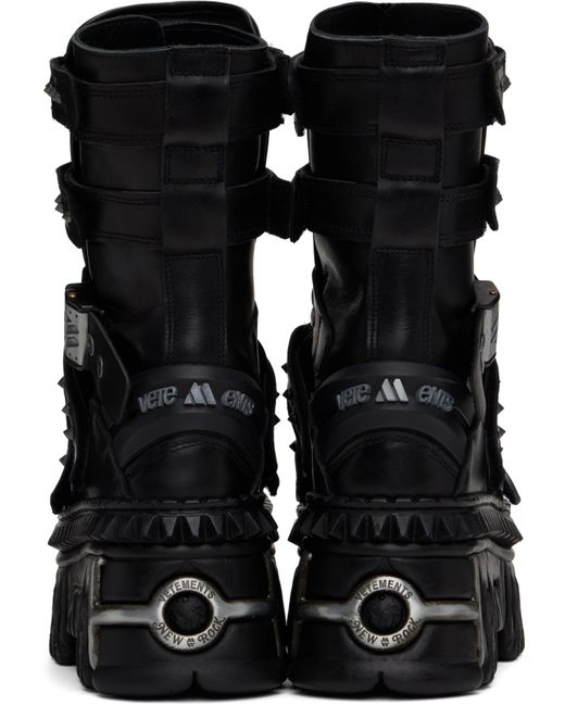 Vetements Black New Rock Edition Gamer Boots for men