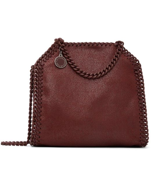 Stella McCartney Red Burgundy Falabella Tiny Enamel Bag