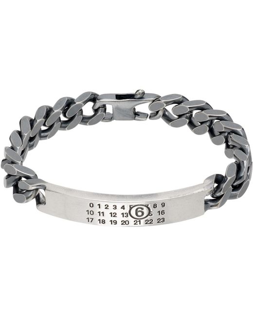 MM6 by Maison Margiela Black Classic Chain Bracelet for men