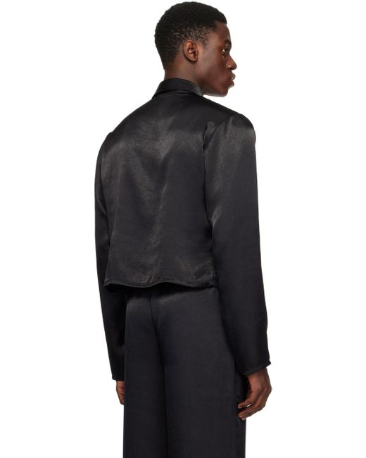 Chemise écourtée noire Ludovic de Saint Sernin pour homme en coloris Black