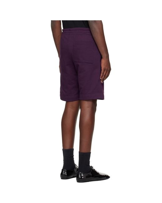 Dries Van Noten Purple Drawstring Shorts for men