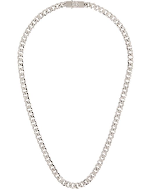 Emanuele Bicocchi Metallic Edge Logo Necklace for men