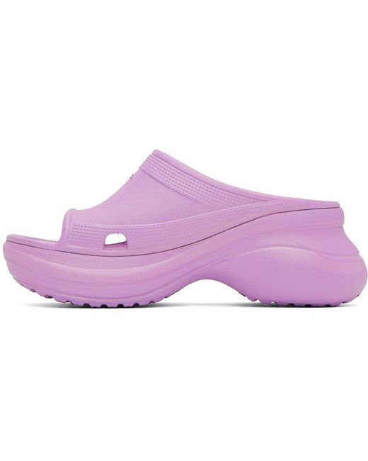 Balenciaga Crocs Edition Pool Slides in Purple Lyst