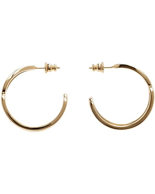 Boucles d'oreilles à anneau marcie dorées Chloé en coloris Black