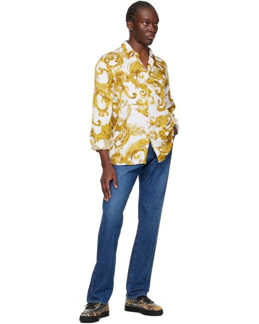 Chemise versace homme blanche sale