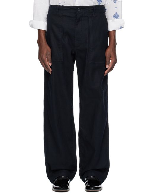 Engineered Garments Black Enginee Garments Fatigue Trousers for men