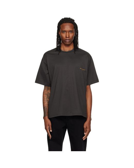 Wooyoungmi Black Scenery Graphic T-Shirt for men