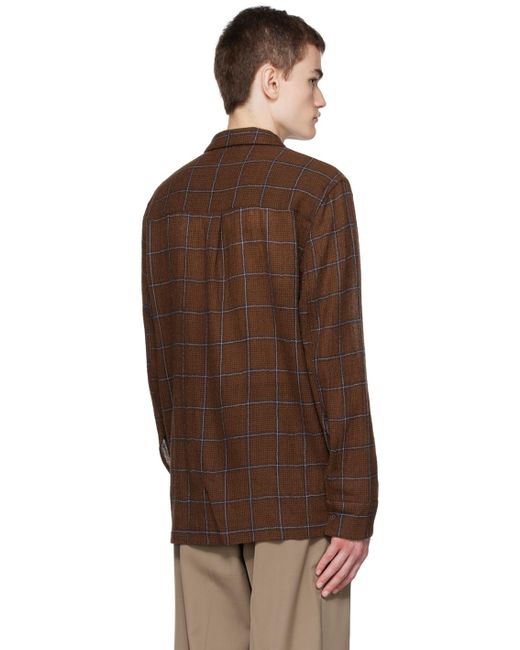 BERNER KUHL Brown Check Shirt for men
