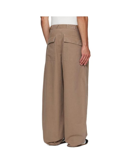 Agolde Brown Khaki Donohue Cargo Pants for men