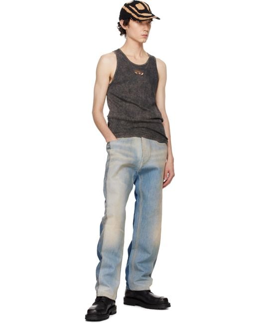 メンズ DIESEL ブルー 2010 D-macs 09k22 ストレートジーンズ Black