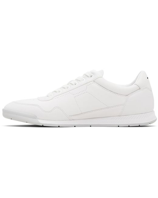 Boss Black Leather Logo Sneakers for men