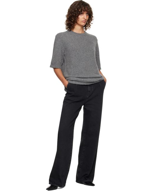 Pull À Manches Courtes Raven Gris En Laine Et Yak Loulou de Saison en coloris Gray
