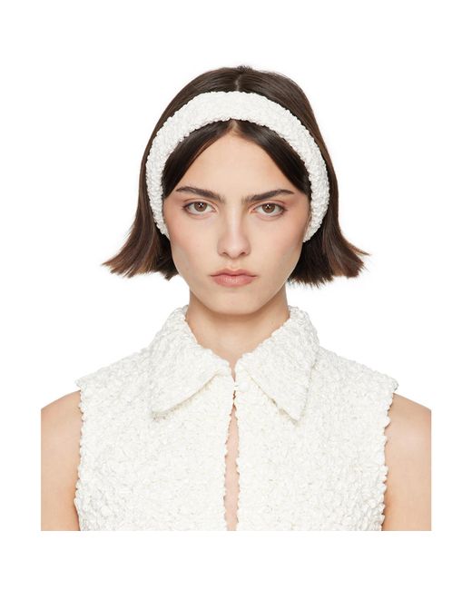 Super Yaya White Ssense Exclusive Bridal Capsule Bandeau Criss Cross Headband