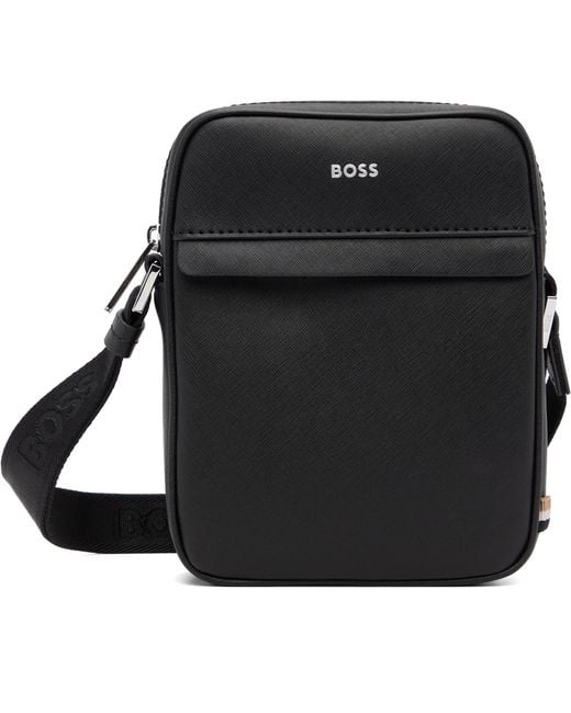 Boss Black Signature Stripe Logo Detail Reporter Bag for men
