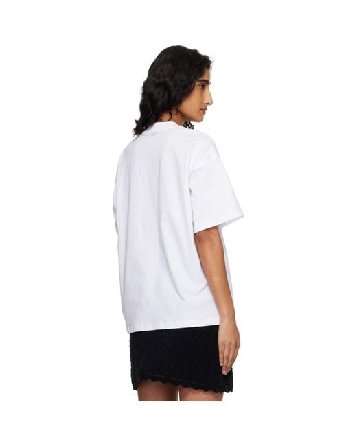 Moschino White Organic Cotton Jersey T-Shirt