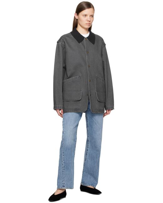 LE17SEPTEMBRE Black Knit Collar Field Jacket