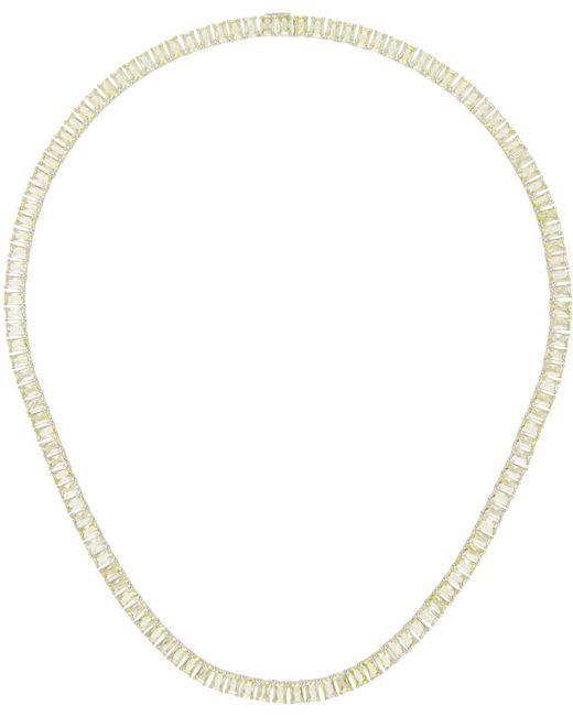 Hatton Labs Metallic Ssense Exclusive Emerald Cut Tennis Chain Necklace for men