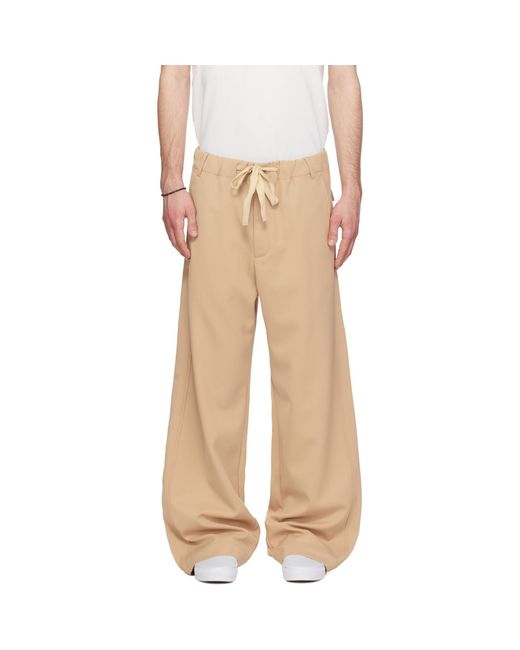 Sanderlak Natural Tailored Drawstring Trousers for men