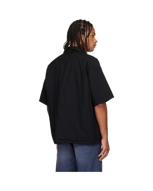 Visvim Black Wallis Short Sleeve Down Shirt for men
