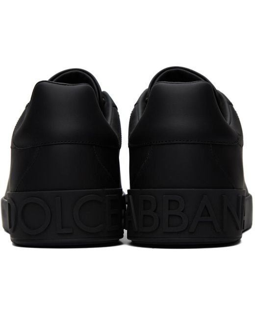 Dolce & Gabbana Dolce&gabbana Black Portofino Sneakers for men