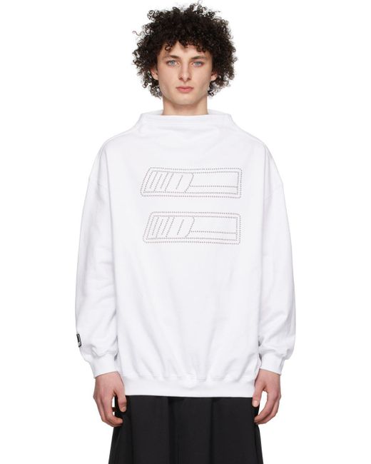 Pull Molletonné Blanc En Coton we11done pour homme en coloris White