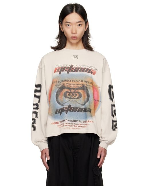 RIVINGTON roi Rebis Black Divinity Paper Garden Ls T-Shirt for men
