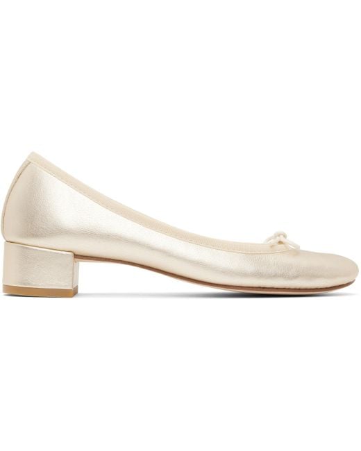 Repetto ゴールド Camille ヒール Black
