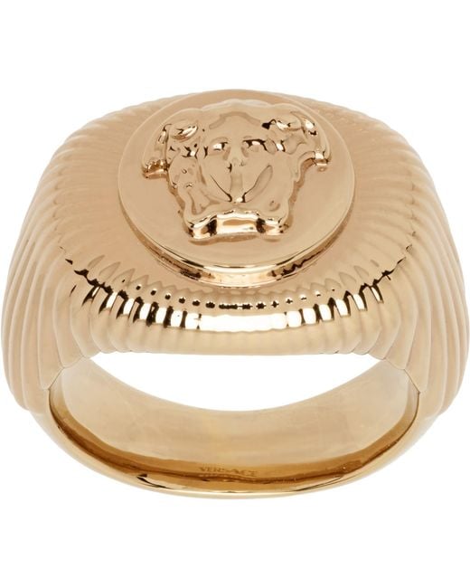Versace Metallic Medusa Biggie Ring for men
