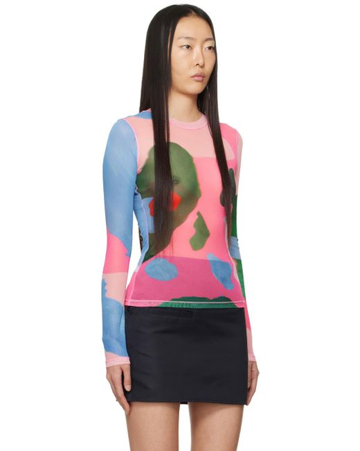 J.W. Anderson Multicolor Pink Printed Long Sleeve T-shirt