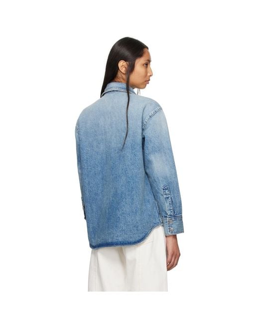 SLVRLAKE Denim Blue Overland Denim Shirt