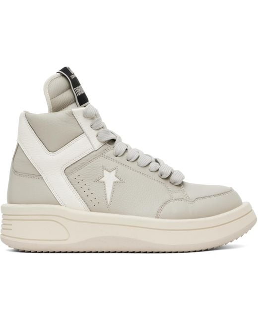 Rick Owens White Off- Converse Edition Turbowpn Sneakers