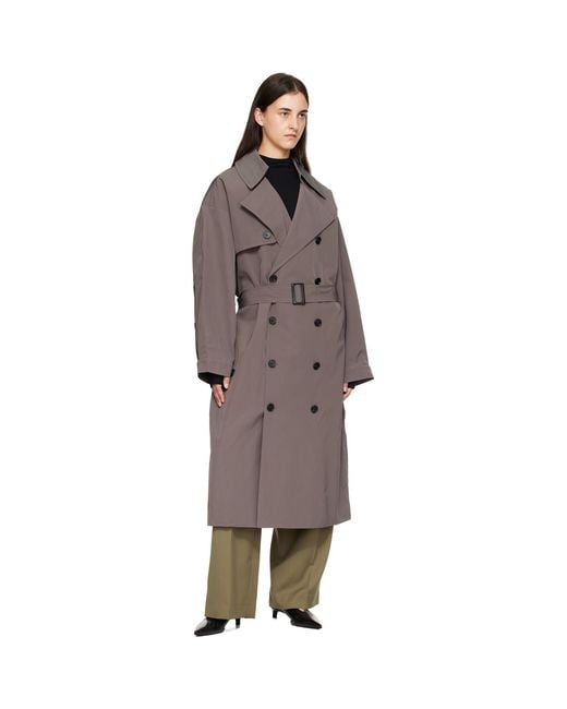 Frankie Shop Black Mavis Oversized Trench Coat