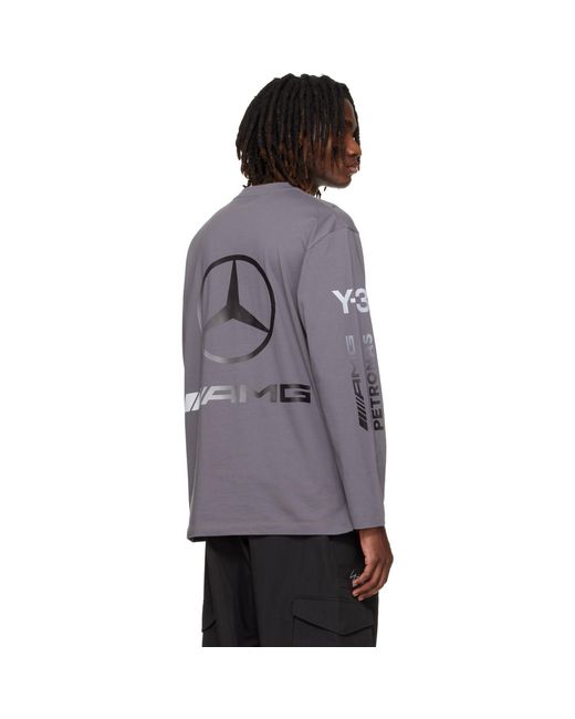 Y-3 Purple Mercedes-Amg F1 Edition Chaos Logo T-Shirt for men