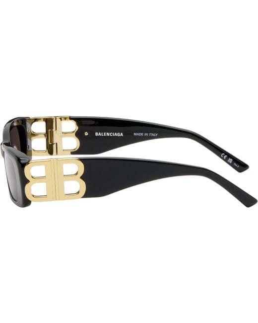 Balenciaga Black Dynasty Rectangle Sunglasses for men