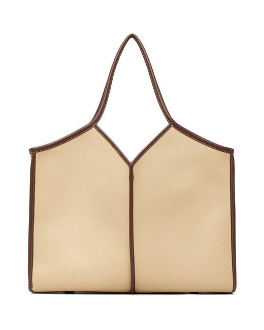Hereu Natural Calella Squared Medium Leather Tote
