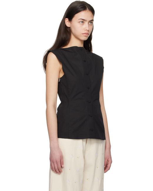 Marni ブラック コンパクトコットン ポプリン トップス Black