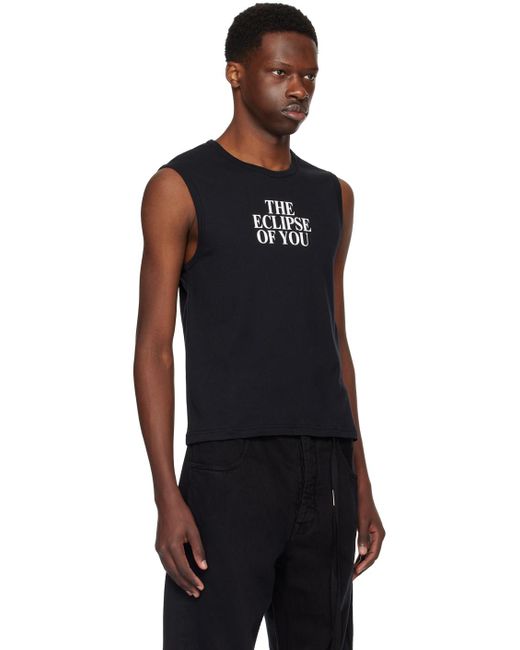 メンズ Ann Demeulemeester Eclipse Of You タンクトップ ブラック | Lyst