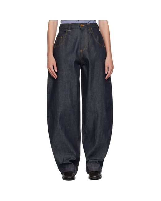 Willy Chavarria Blue Tapered Bad Girl Jeans