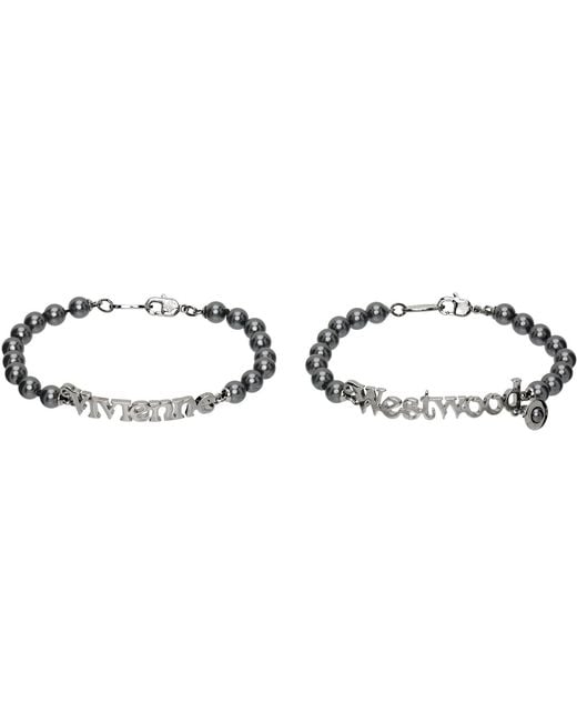 Vivienne Westwood Black Emilio Bracelet Set for men