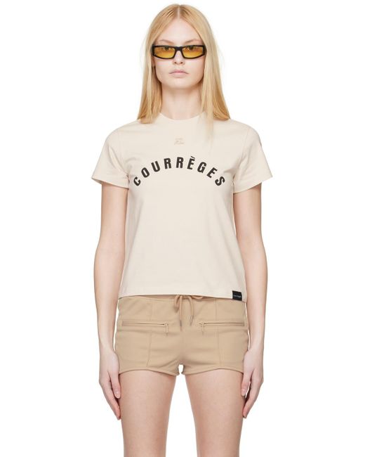 Courreges Natural Beige Ac Straight T-shirt