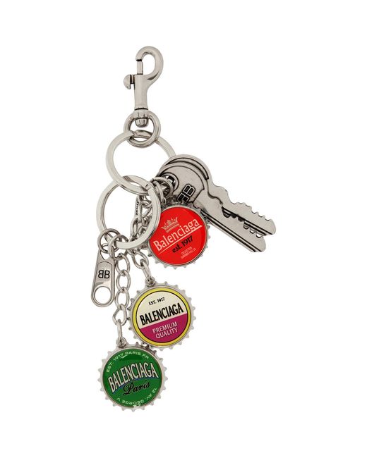 Balenciaga Red Bottle Caps Keychain for men