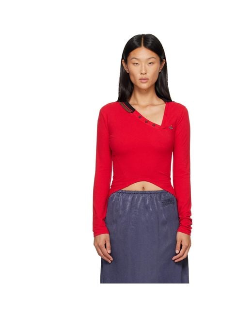 Vivienne Westwood Red Ls Glory Polo
