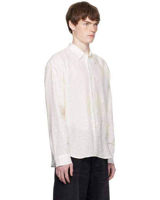 Studio Nicholson White Rafe Linen Shirt for men