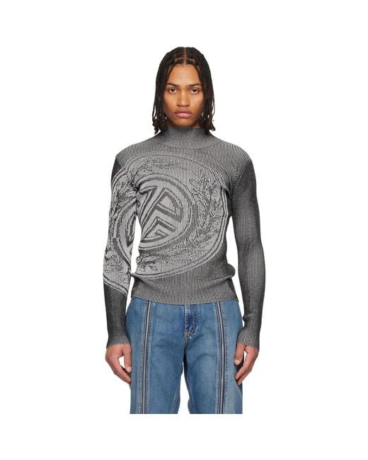 Jean Paul Gaultier Black 'The Laurel Stamp' Sweater for men