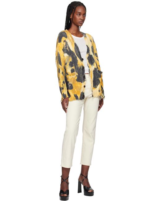 R13 Multicolor Printed Oversized Cardigan