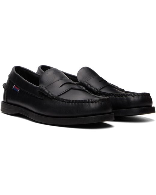 Sebago Black Dolphin Waxed Loafers for men