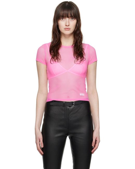 Alexander Wang Pink Semi-sheer T-shirt