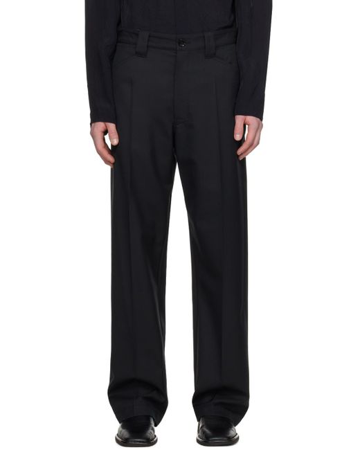 Lemaire Black Straight Trousers for men