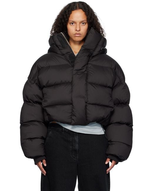 Entire studios Black Mml Hooded Down Puffer Jacket