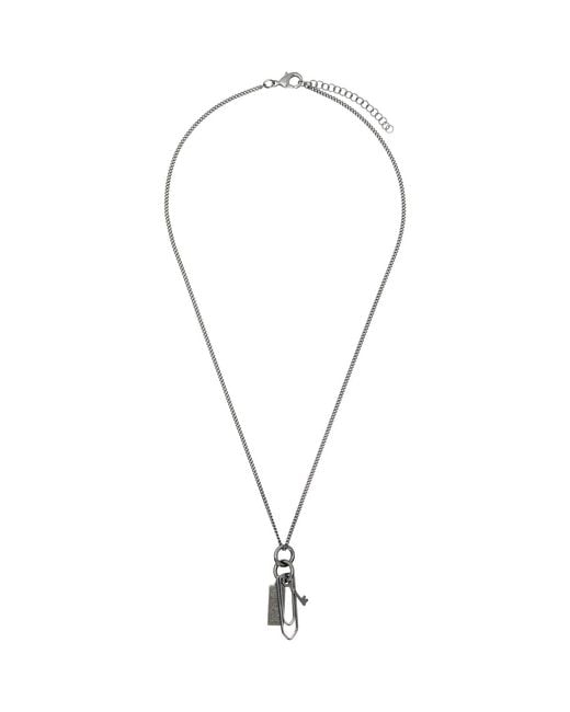 MM6 by Maison Margiela Metallic Found Objects Necklace for men